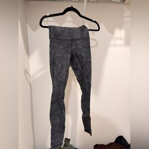 lululemon athletica Black and White Patterned Leggings